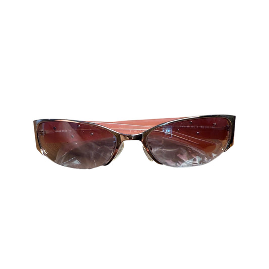 MIU MIU HALF RIM SUNGLASSES ROSE