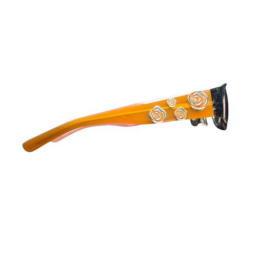 MIU MIU HALF RIM SUNGLASSES ROSE