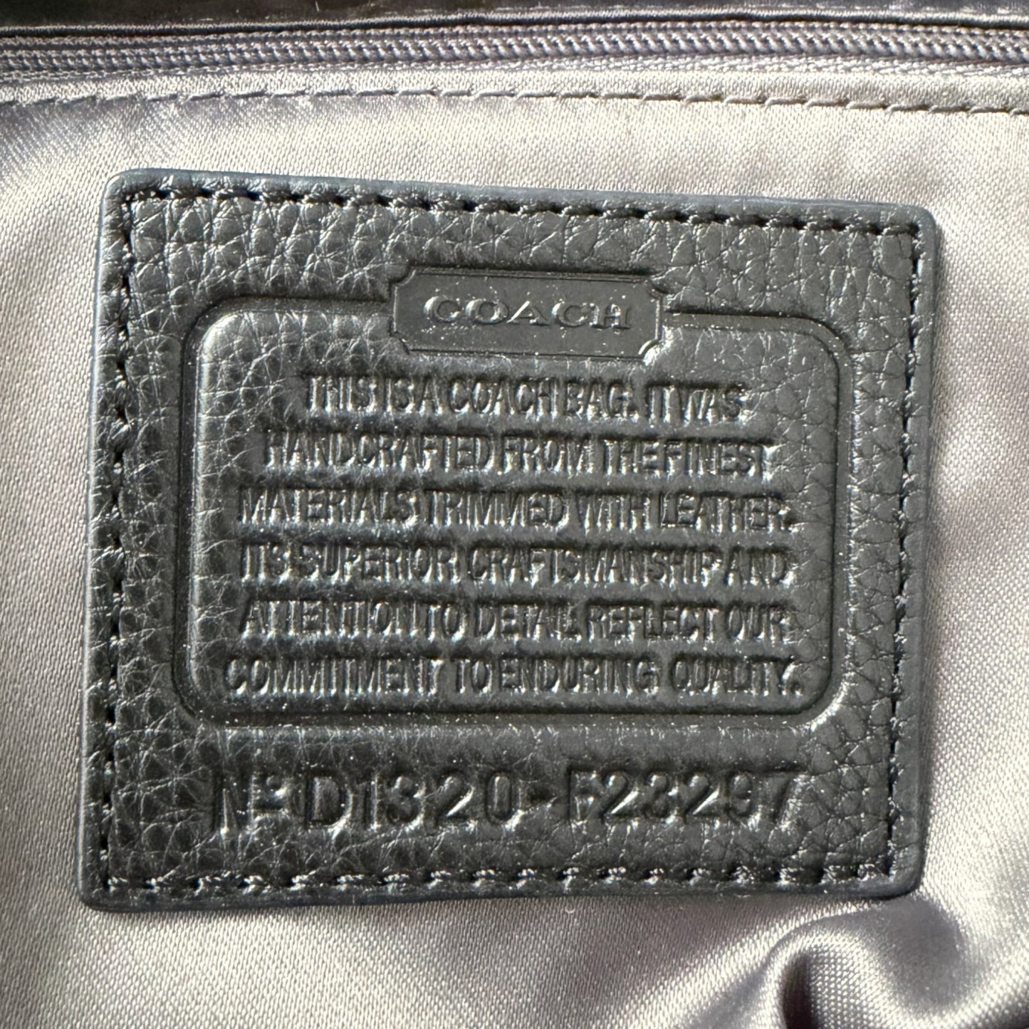COACH SIGNATURE BLACK SHOPPER BAG