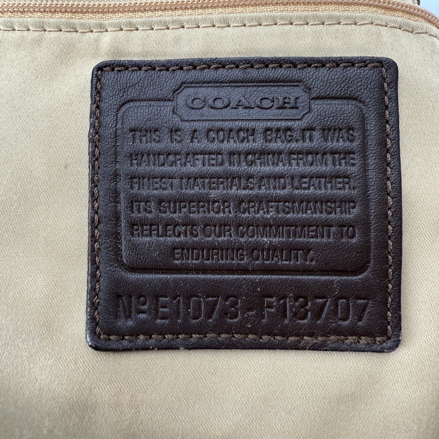 COACH SIGNATURE HOBO BAG BROWN