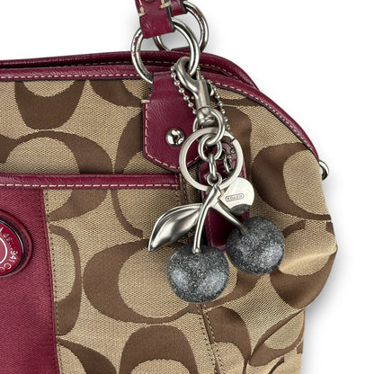 COACH SIGNATURE STRIPE 2WAY SATCHEL BAG