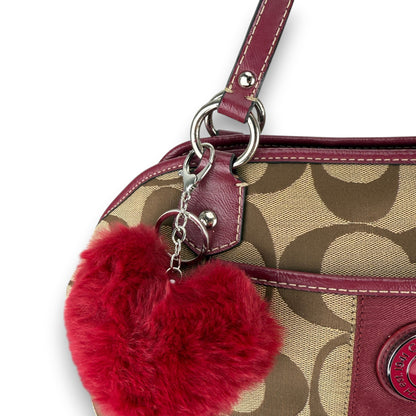 COACH SIGNATURE STRIPE 2WAY SATCHEL BAG