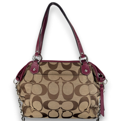 COACH SIGNATURE STRIPE 2WAY SATCHEL BAG