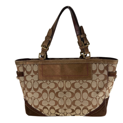 COACH SIGNATURE SUEDE BAG BRONZE