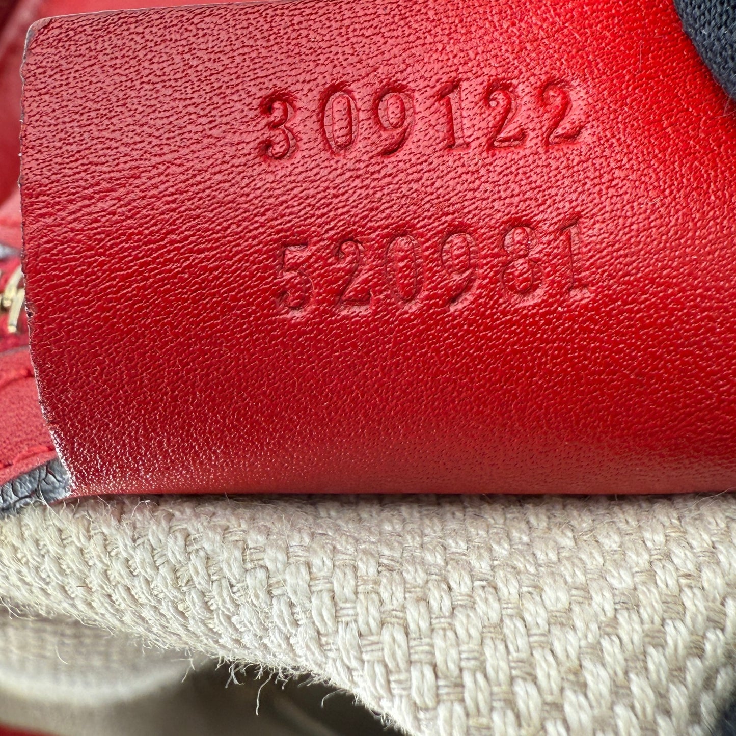 GUCCI GG CANVAS VALENTINE SATCHEL BAG