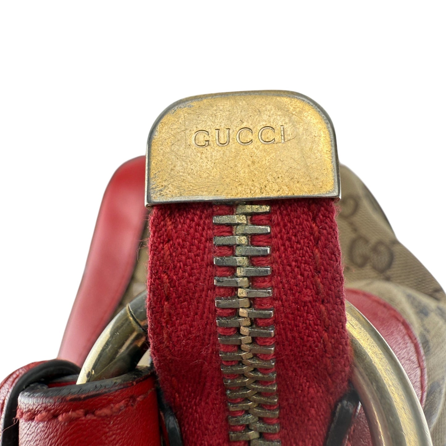 GUCCI GG CANVAS VALENTINE SATCHEL BAG