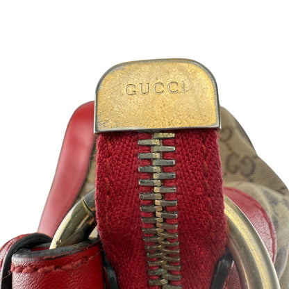 GUCCI GG CANVAS VALENTINE SATCHEL BAG