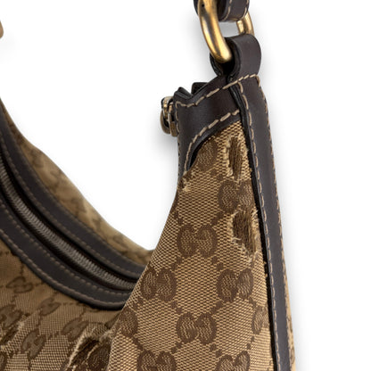 GUCCI GG CANVAS MEDIUM LOVELY HEART SHOULDER BAG