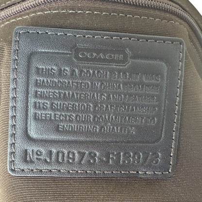 COACH SIGNATURE HAMPTON TURNLOCK TOTE BAG BROWN