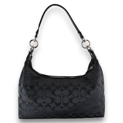 COACH SIGNATURE ASHLEY BLACK SATIN SHOULDER BAG