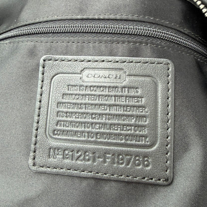COACH SIGNATURE ASHLEY BLACK SATIN SHOULDER BAG