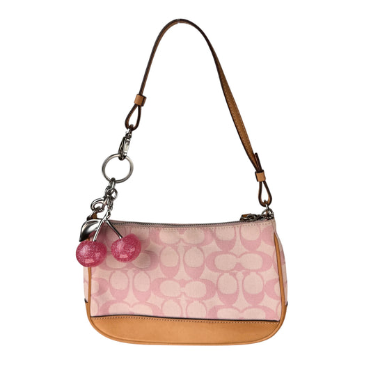 COACH BABY PINK & TAN DEMI SHOULDER BAG