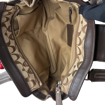 COACH SIGNATURE HAMPTONS TURNLOCK BAG