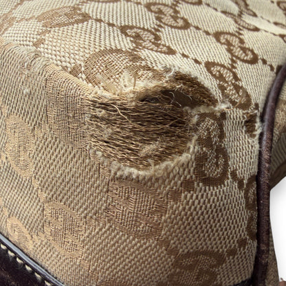 GUCCI GG CANVAS HOBO BAG