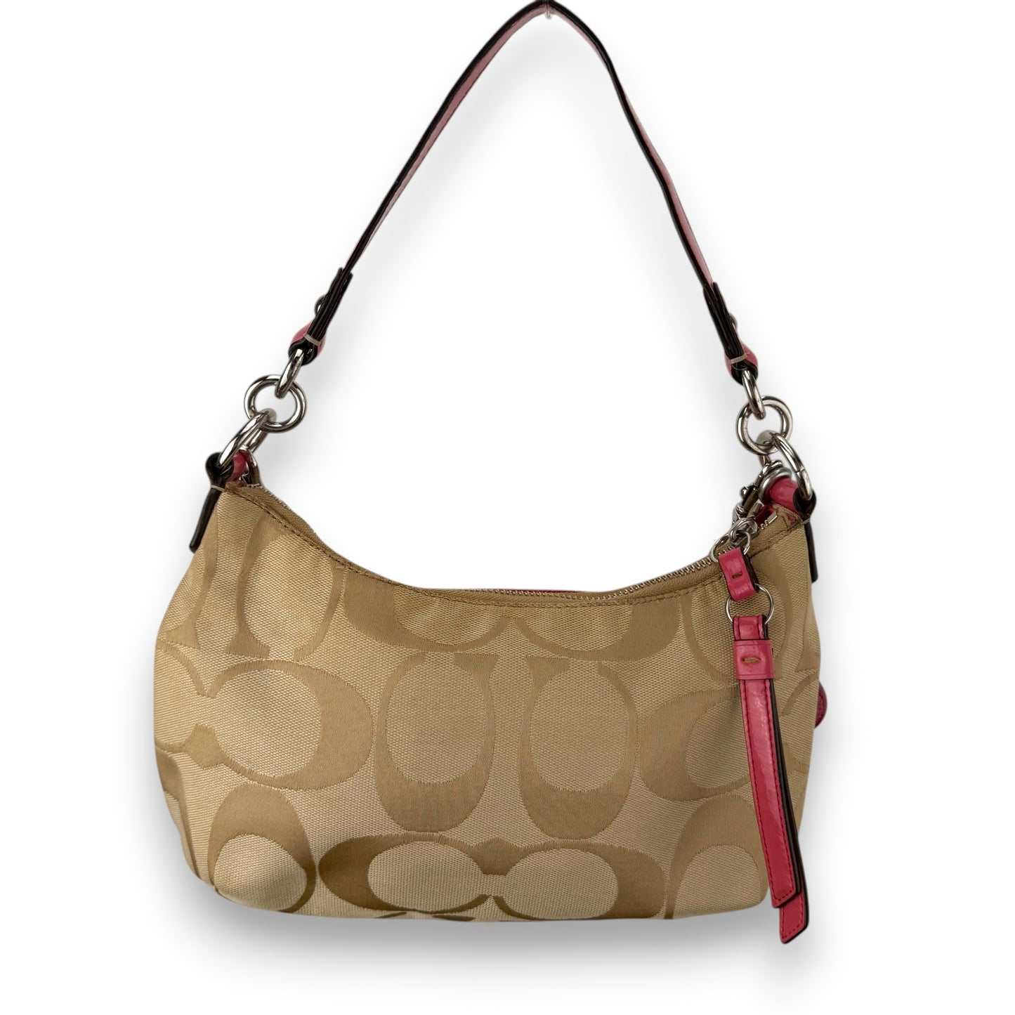 COACH SIGNATURE RED STRIPE 2-WAY BAG