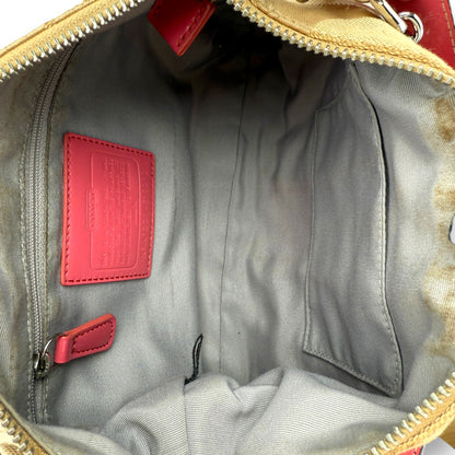 COACH SIGNATURE RED STRIPE 2-WAY BAG