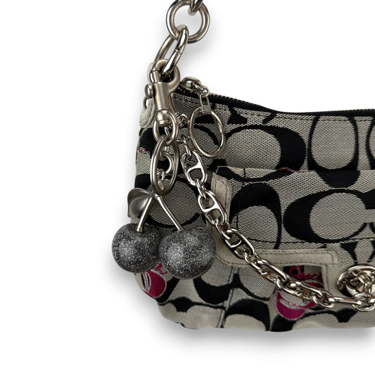 COACH SIGNATURE POPPY HEART 2-WAY BAG