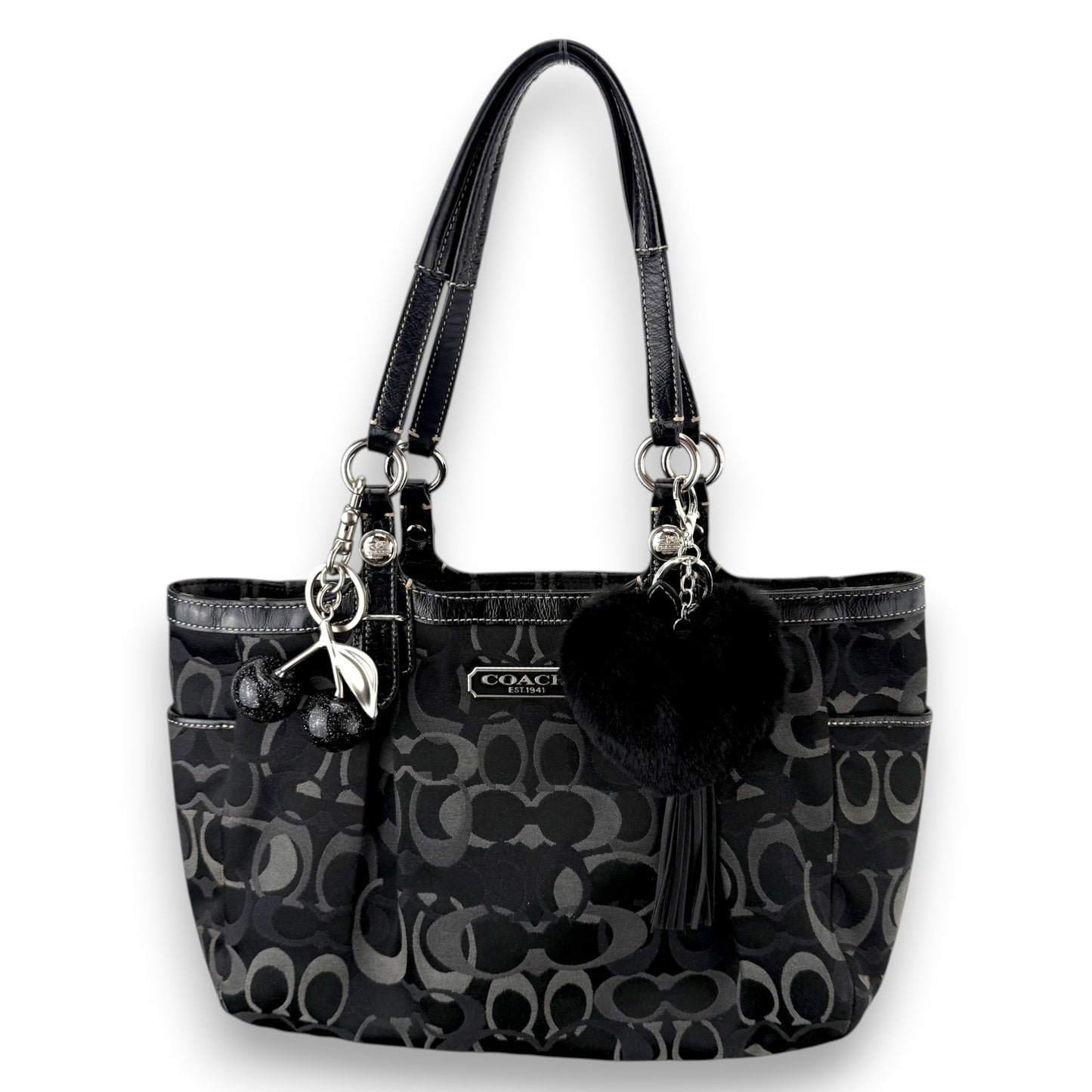 COACH GALLERY TOTE BAG BLACK