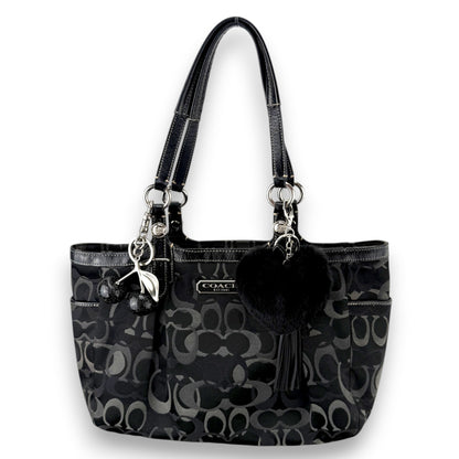 COACH GALLERY TOTE BAG BLACK