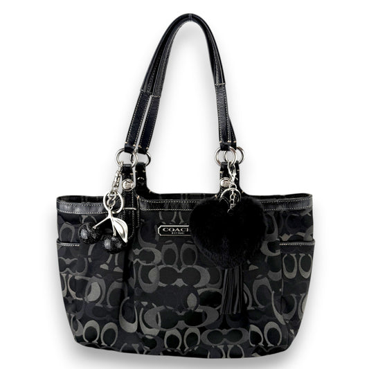 COACH GALLERY TOTE BAG BLACK