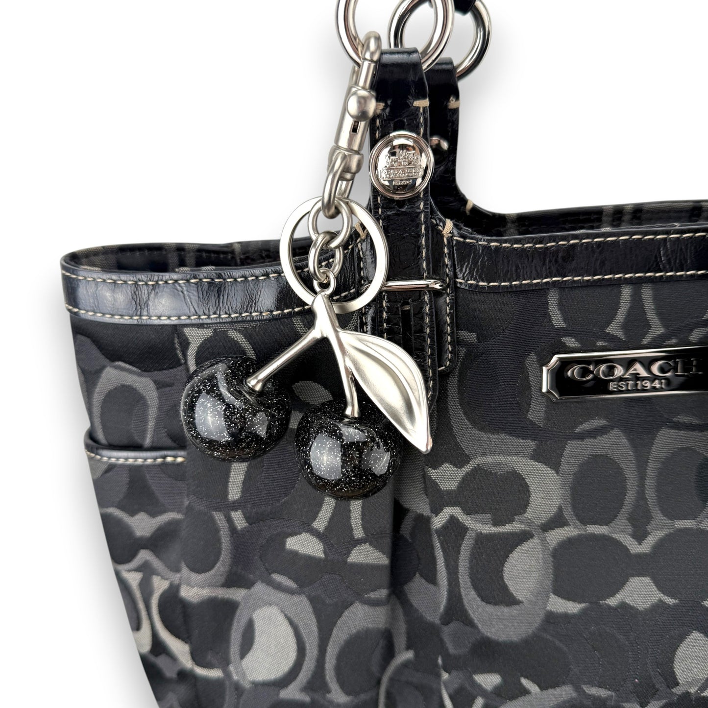 COACH GALLERY TOTE BAG BLACK