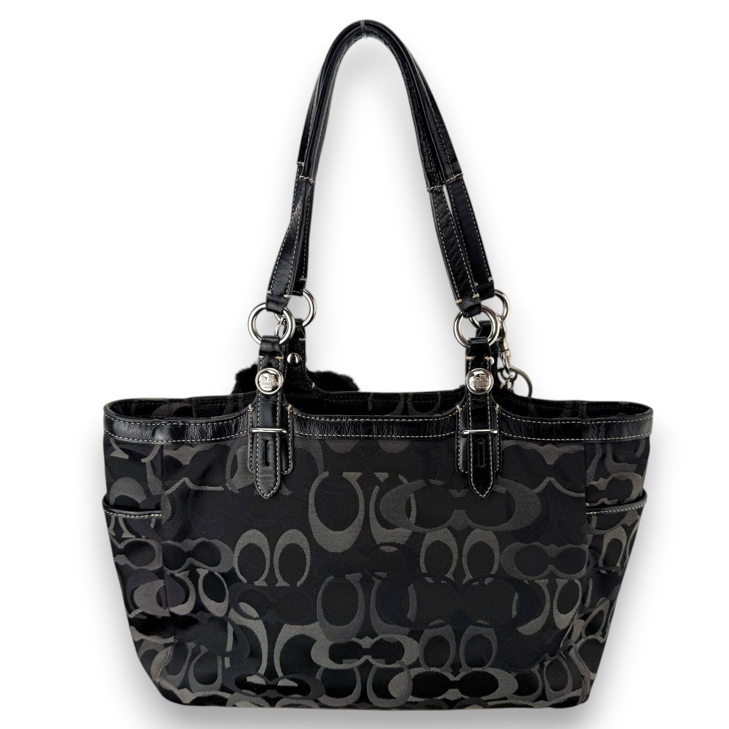 COACH GALLERY TOTE BAG BLACK