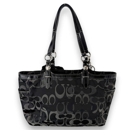 COACH GALLERY TOTE BAG BLACK