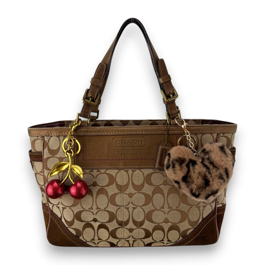 COACH SIGNATURE SUEDE TOTE BAG