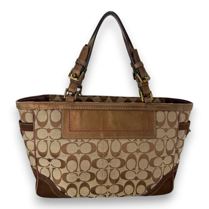 COACH SIGNATURE SUEDE TOTE BAG