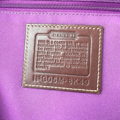 COACH SIGNATURE SUEDE TOTE BAG