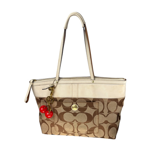COACH SIGNATURE JACQUARD STRIPE BAG (LARGE) 