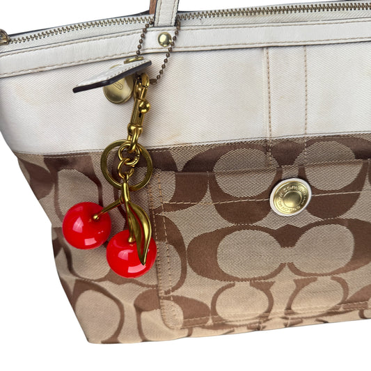 COACH SIGNATURE JACQUARD STRIPE BAG (LARGE) 