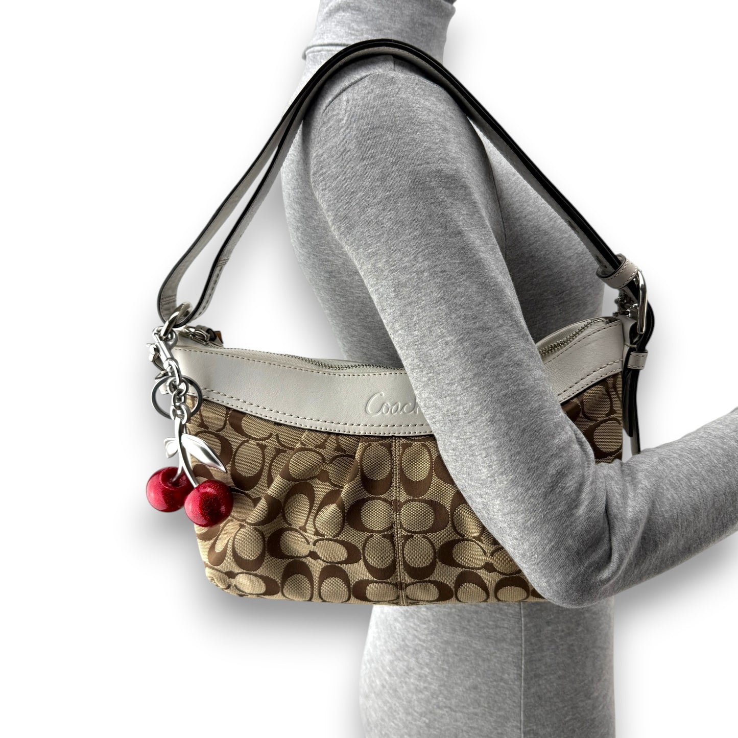 COACH SIGNATURE PLEATED 2-WAY BAG