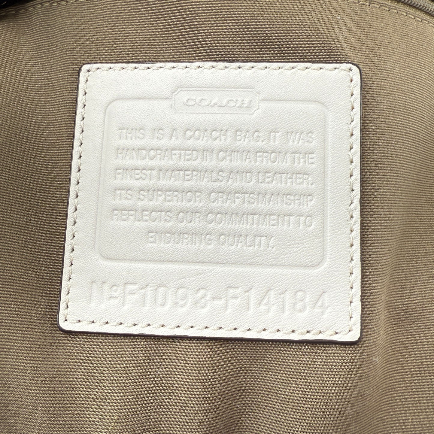 COACH SIGNATURE PLEATED 2-WAY BAG