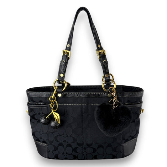 COACH SIGNATURE JACQUARD STRIPE BAG (LARGE) 
