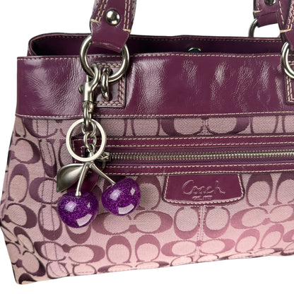 COACH PENELOPE SIGNATURE C &amp; LEATHER SHOPPER BAG 