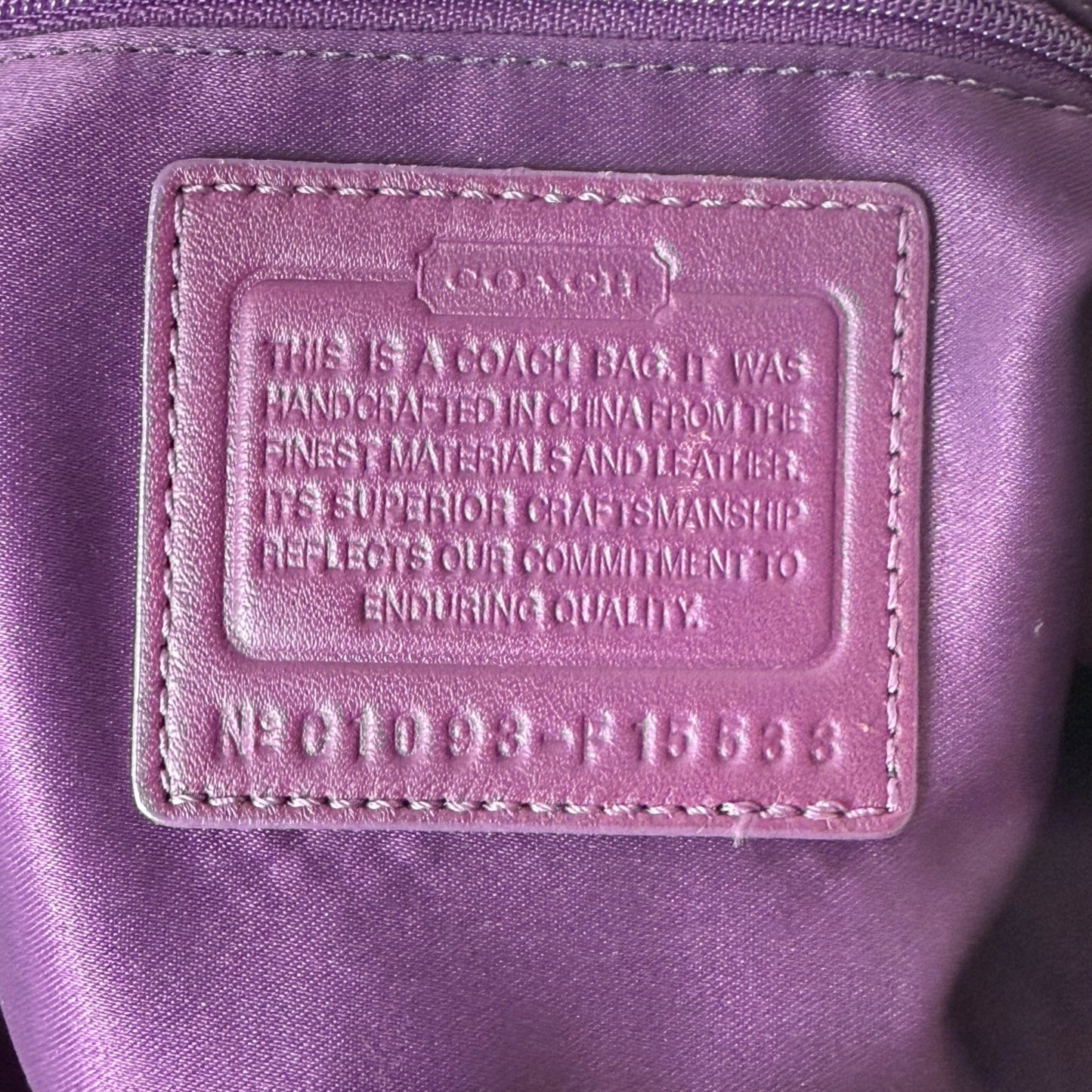 COACH PENELOPE SIGNATURE C &amp; LEATHER SHOPPER BAG 