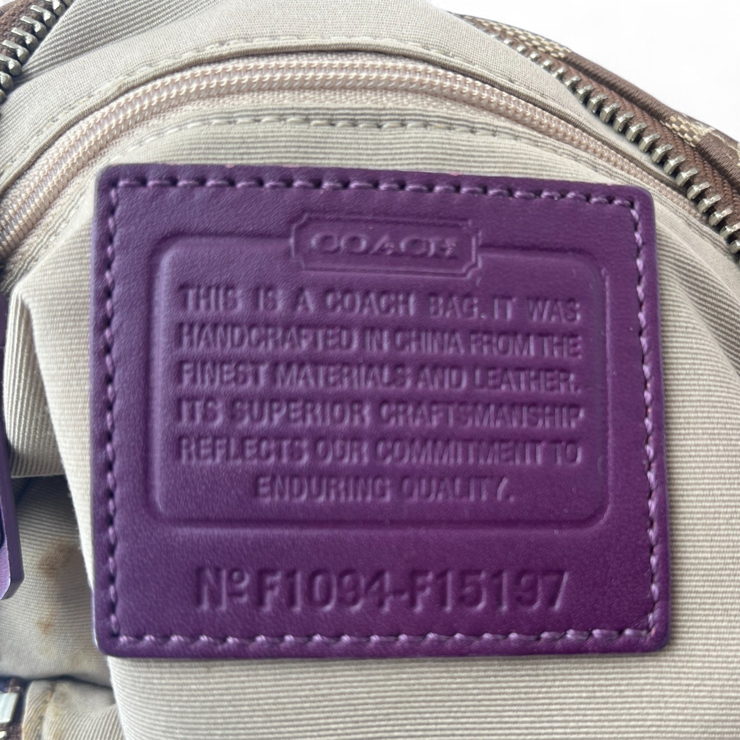 COACH SIGNATURE MINI BOSTON BAG 