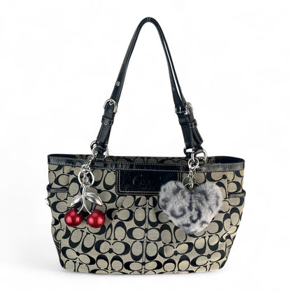 COACH SIGNATURE JACQUARD STRIPE BAG (LARGE) 