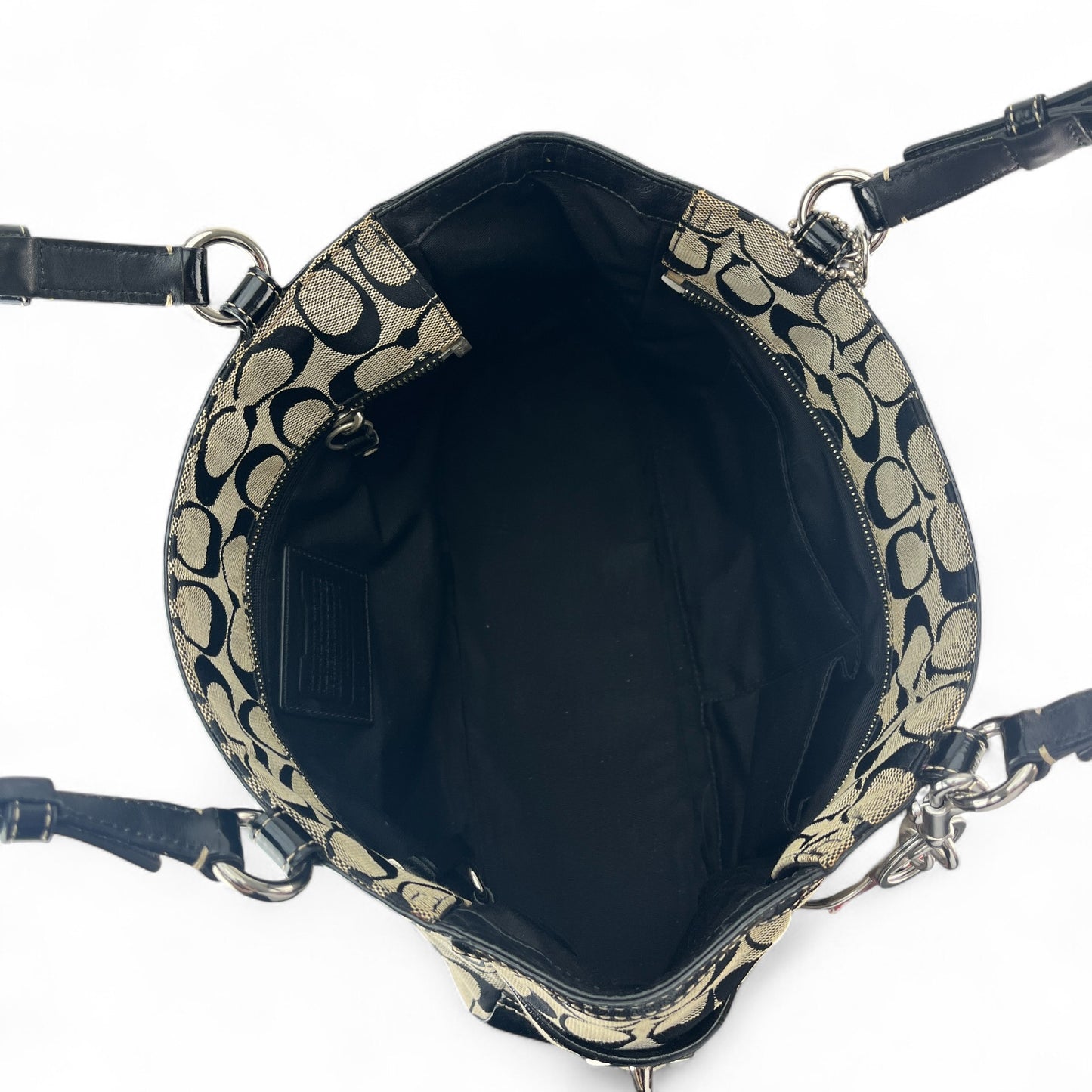 COACH SIGNATURE JACQUARD STRIPE BAG (LARGE) 