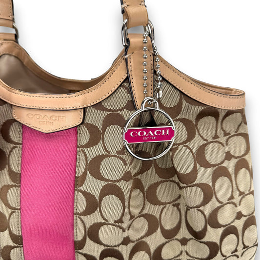 COACH SIGNATURE DEVIN STRIPE BAG