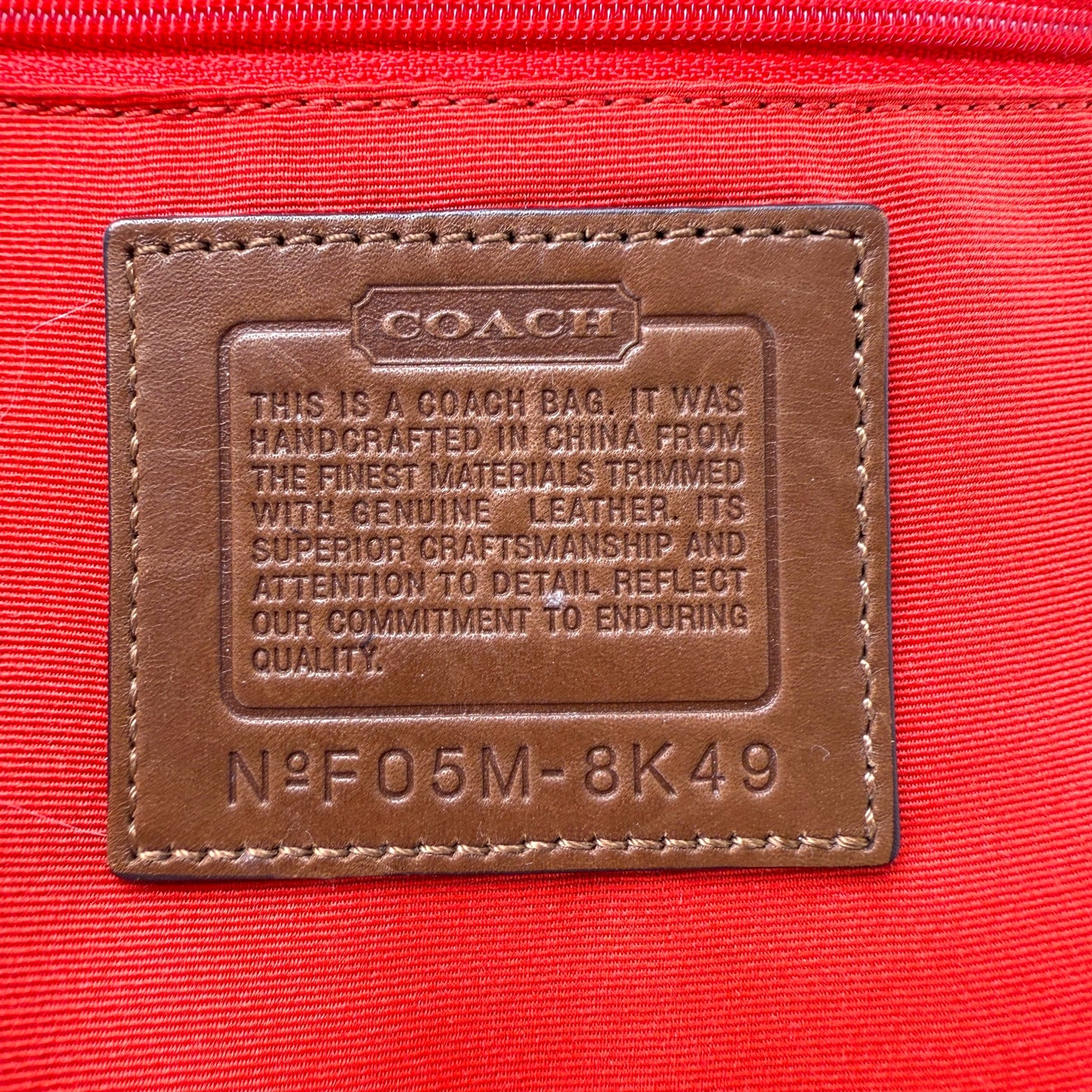 COACH SIGNATURE SUEDE GOLD GALLERY TOTE BAG