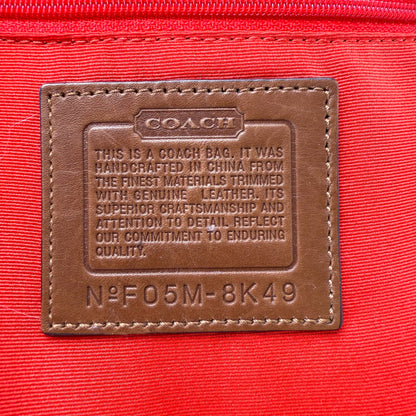 COACH SIGNATURE SUEDE GOLD GALLERY TOTE BAG