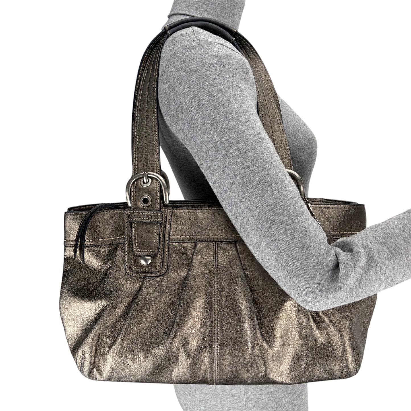 COACH SIGNATURE CANVAS BAG DARK RED 