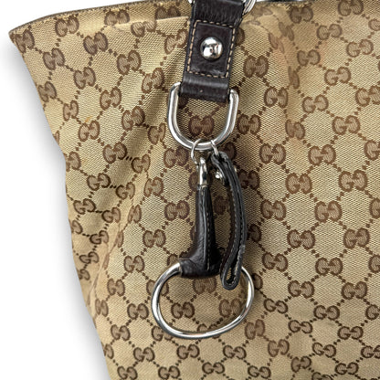 GUCCI GG CANVAS ICON BIT TOTE BAG