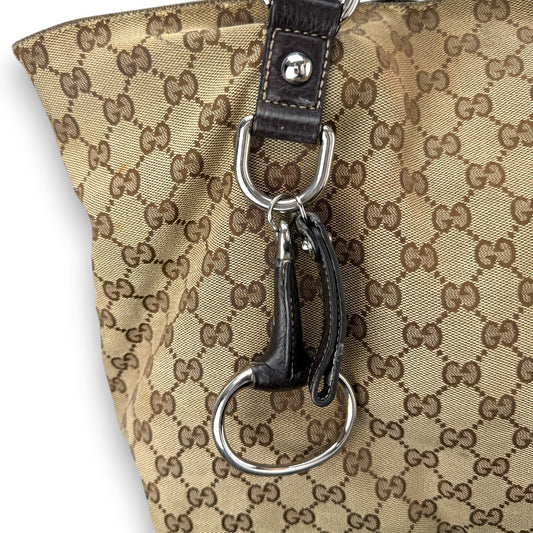 GUCCI GG CANVAS ICON BIT TOTE BAG