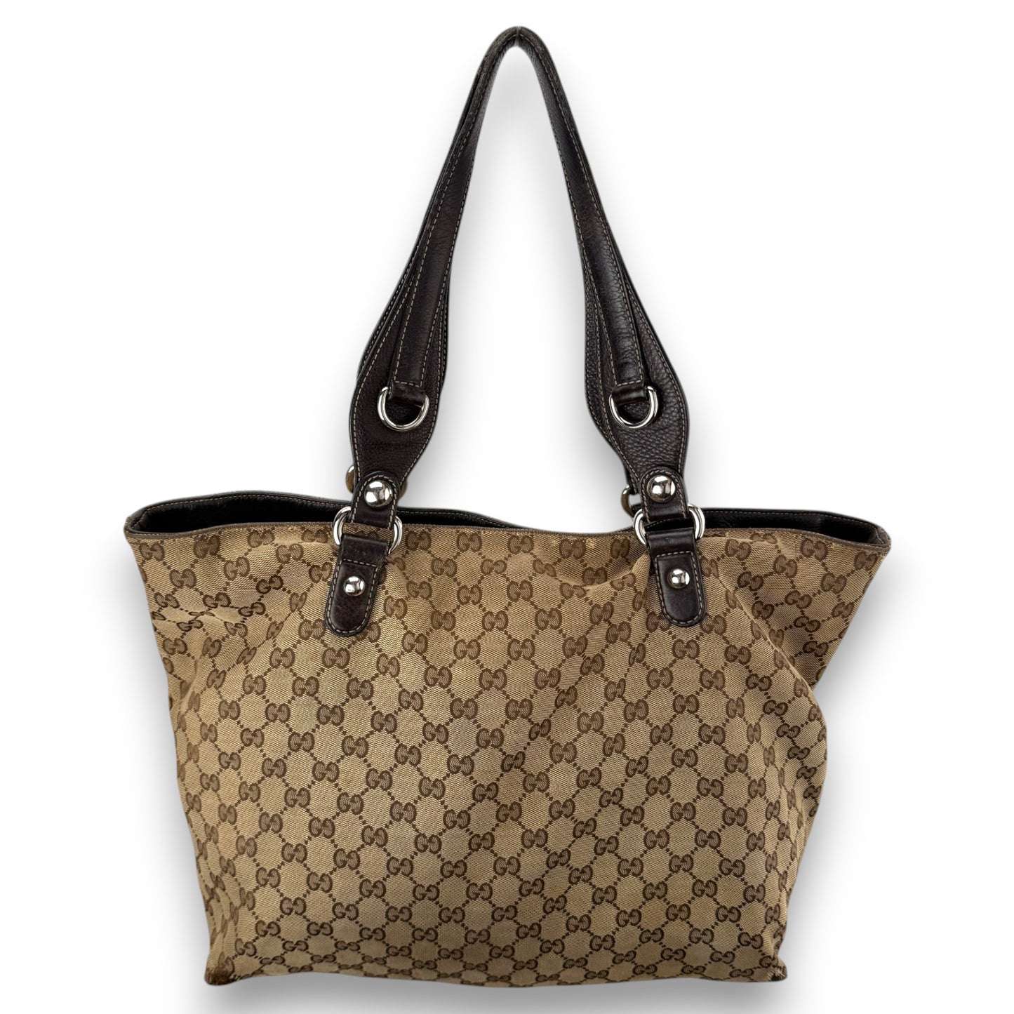 GUCCI GG CANVAS ICON BIT TOTE BAG