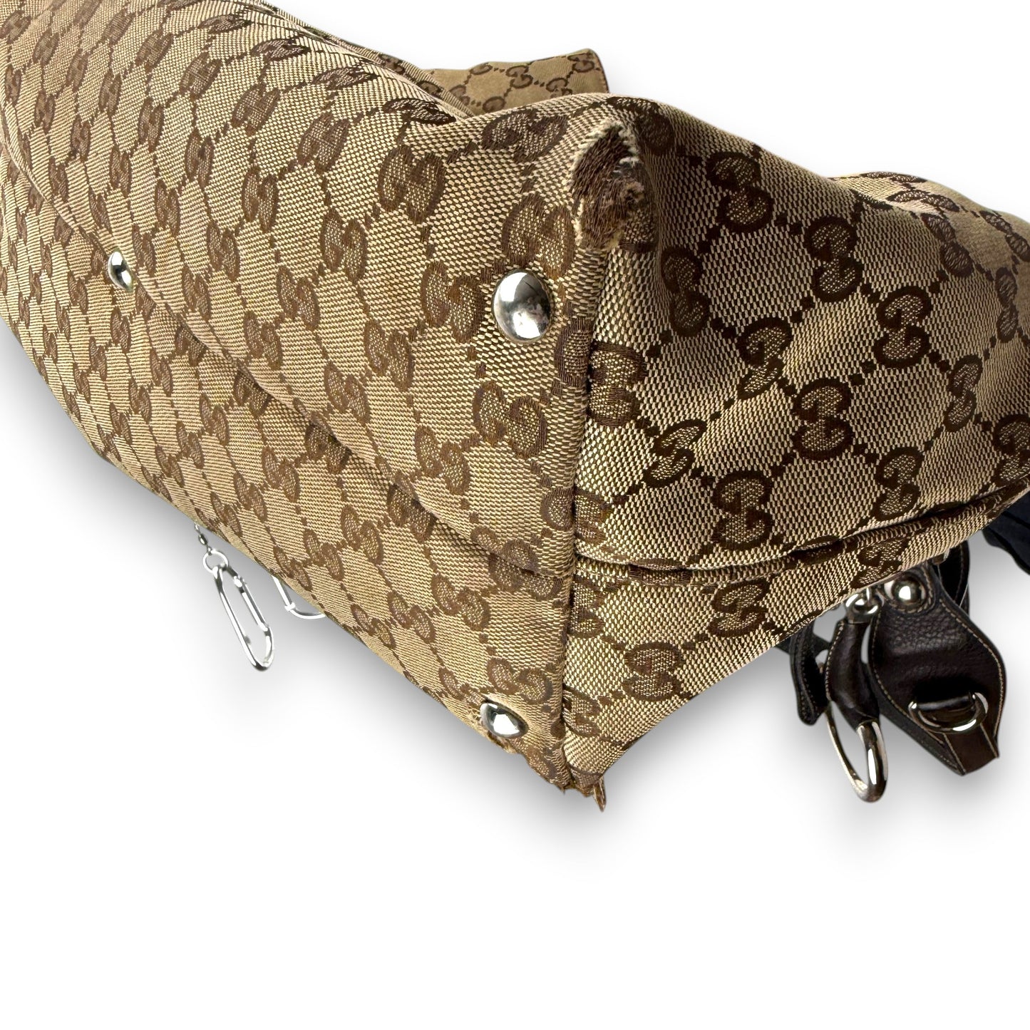 GUCCI GG CANVAS ICON BIT TOTE BAG