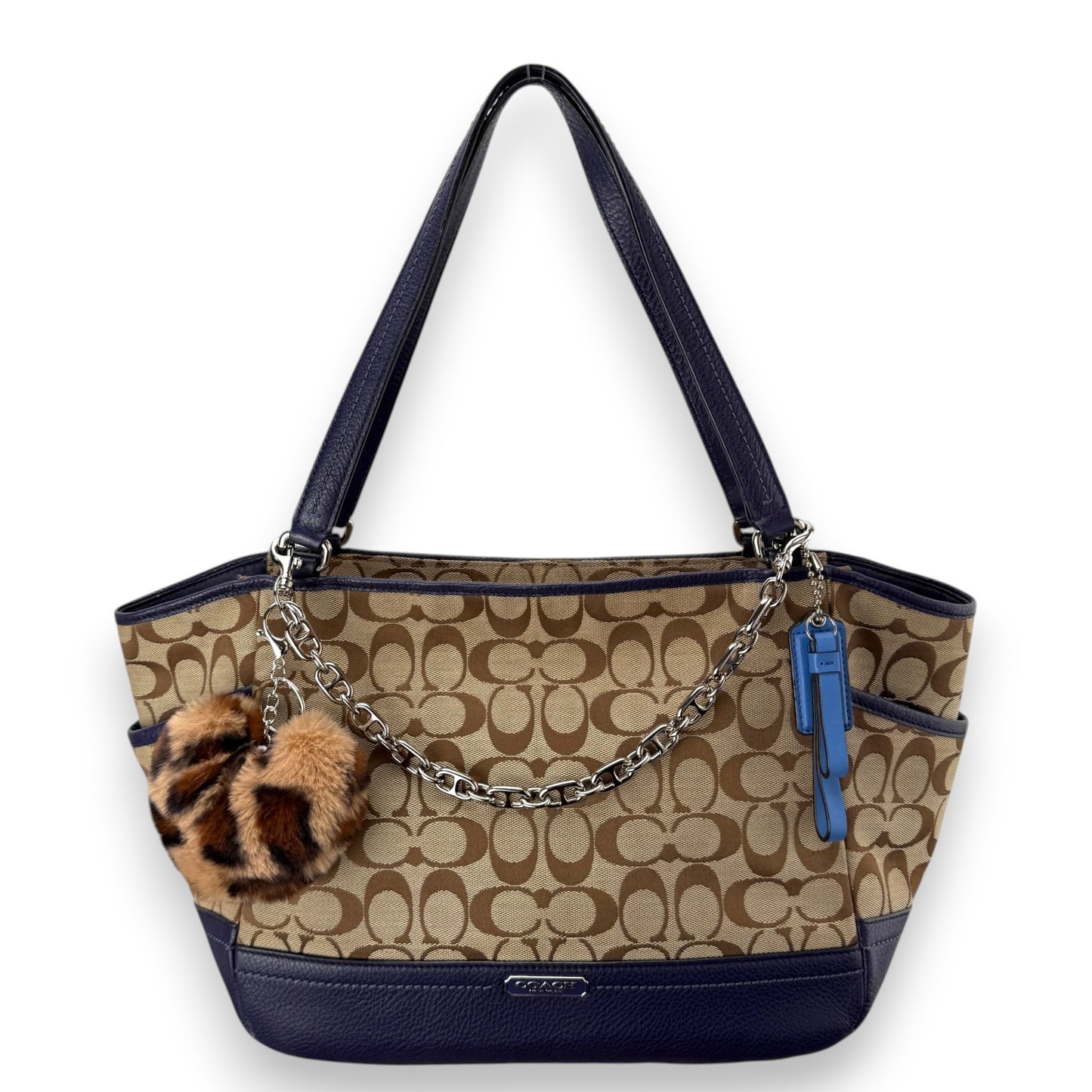COACH SIGNATURE LILAC SHOPPER BAG