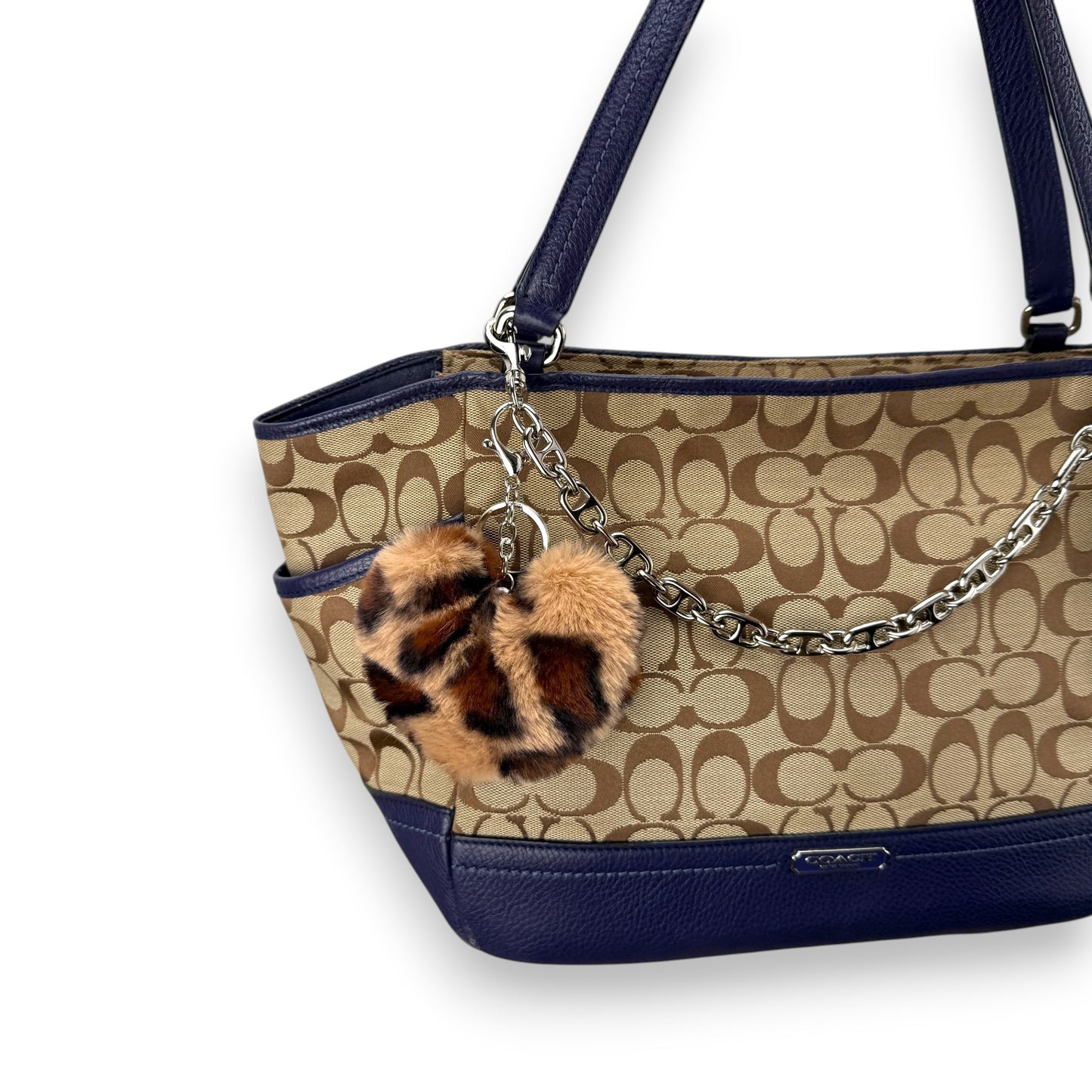 COACH SIGNATURE LILAC SHOPPER BAG